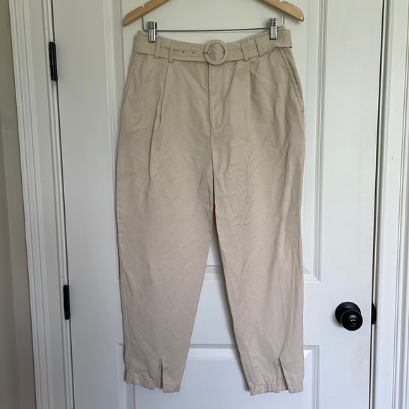 Ted Baker Women’s High Rise Ankle Pants Khaki 2 (M) - Picture 1 of 8
